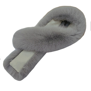 仿真狐狸毛毛领子羽绒派克服通用皮草假领子貉子毛单买卖帽条加厚