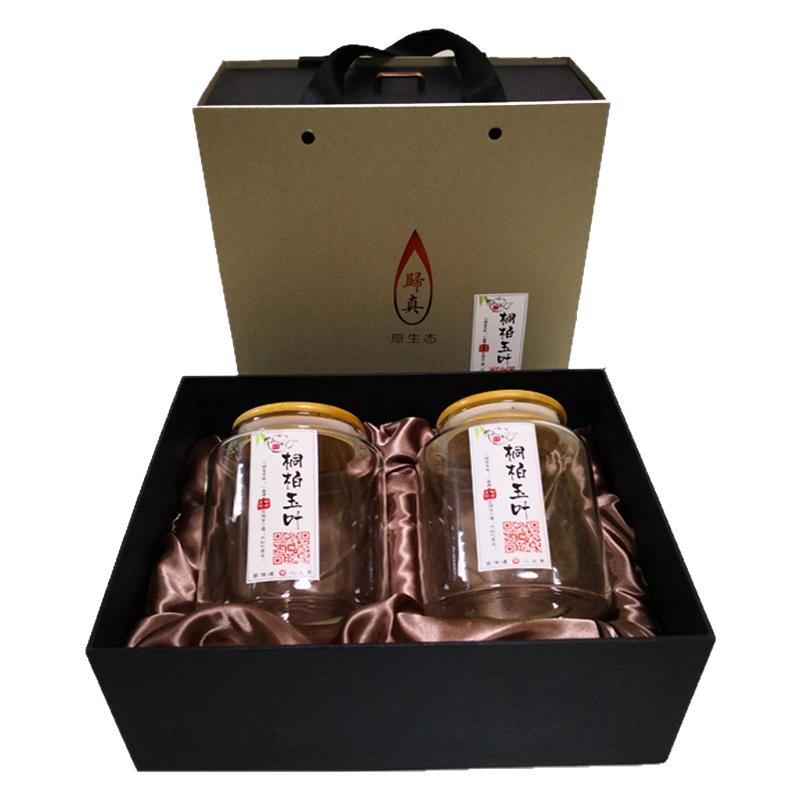 明前高山绿茶桐柏玉叶龙井外观扁平光滑色绿汤清精品礼盒 陶瓷罐