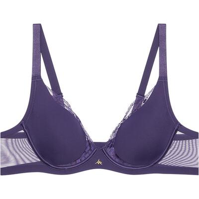 爱慕简韵内衣女软托悬浮杯薄杯大胸显小透气不闷文胸夏AM13B571