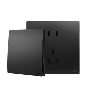 罗格朗开关插座面板未莱黑官方正五孔嵌入式扩展插座原位替换家用