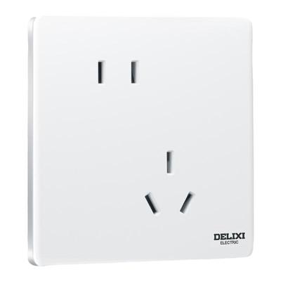 德力西奶油风开关插座汉玉白