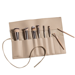 OLETHA新款轻奢皮质化妆刷具专用随身卷袋旅行便携防尘收纳小包