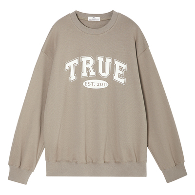 复古套头高级感卫衣撞色字母全棉