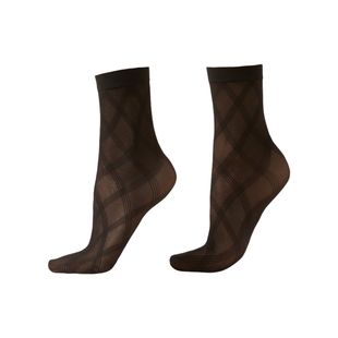 CALZEDONIA卡泽意袜26春新女士50D时尚舒适菱形纹网袜短袜DCZ081