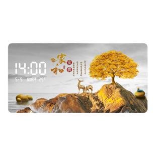 餐厅装饰画轻奢高级感电子时钟挂墙数显屏寓意好客厅挂画饭厅壁画