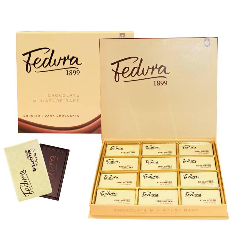费杜拉纯可可脂公爵夫人牛奶黑巧克力礼盒送女生圣诞节礼物零食