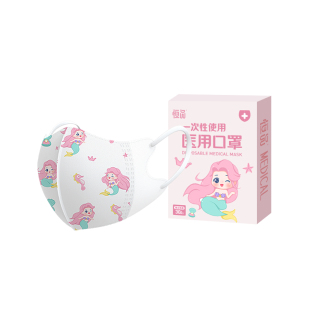 儿童3d立体医用口罩0到3到12岁小孩宝宝上学专用卡通可爱独立包装