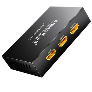 山泽HDMI分配器4K数字高清视频分屏器VGA视频同屏扩展器