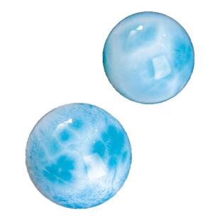 原矿海纹石散珠圆珠子单珠拉利玛水晶手串链锁骨项链diy饰品配件