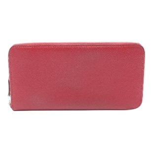 中古Hermes爱马仕女A级95新Rouge Grena胭脂红牛皮长钱包红色