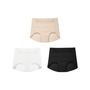 ubras高腰无痕隐形内裤女夏季薄款网纱透气性感纯棉裆三角裤