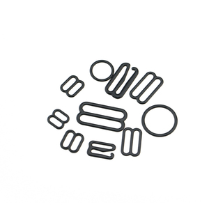 调节扣肩带纽扣金属包胶塑料透明内衣吊带环8字扣DIY文胸配件搭扣