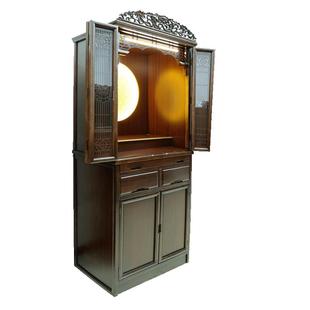 实木新中式佛龛带门佛柜立柜财神爷供桌神台香案台供奉台家用神龛