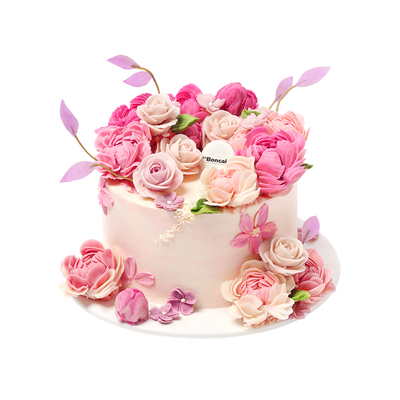 送妈妈韩式裱花生日蛋糕