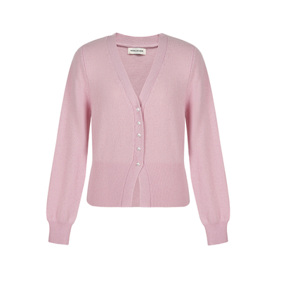 miorastudio法式藕粉色针织衫