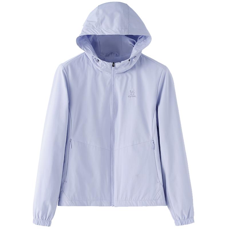 Camel/駱駝女連帽防潑水面料