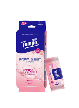Tempo得宝迷你卫生湿巾清洁便携