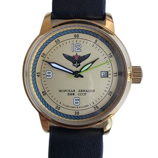 苏联手表库存老表海军航空兵机械机芯皮带夜光复古休闲收藏双表带
