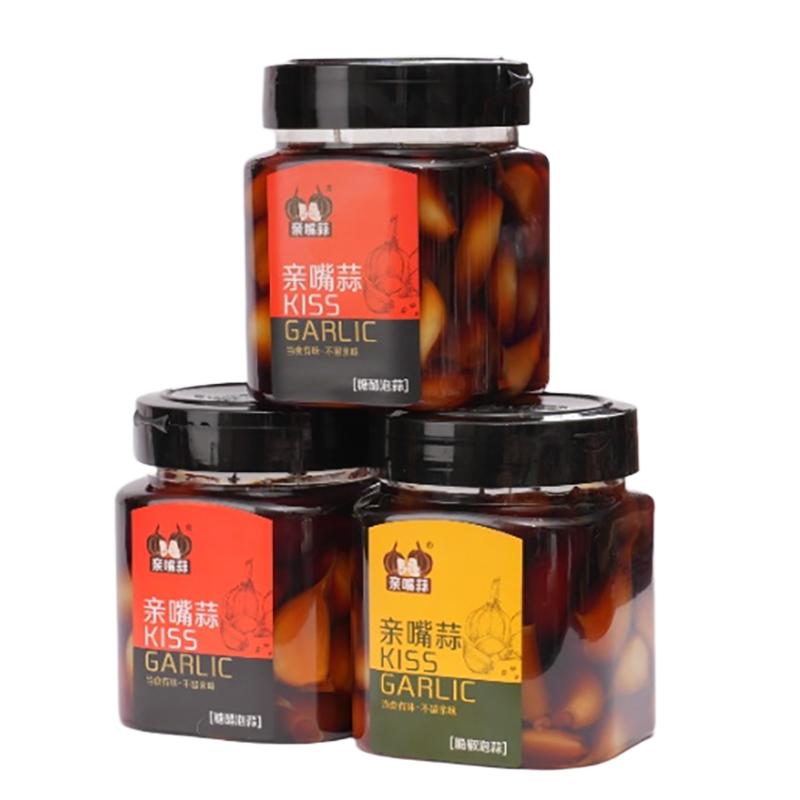 亲嘴蒜正宗糖醋蒜甜蒜醋泡蒜咸菜泡大蒜腌蒜糖蒜下饭菜500g罐装