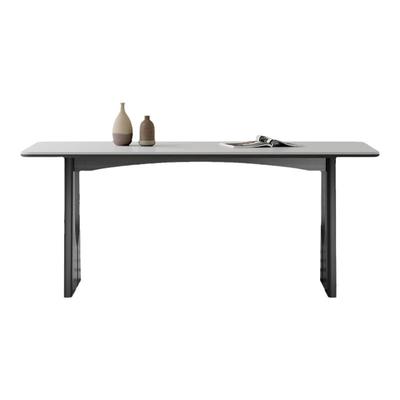 奥古斯特复古风实木岩板餐桌