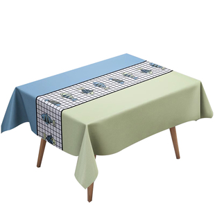 桌布布艺防水防油免洗ins网红餐桌布茶几pvc学生书桌垫长方形台布