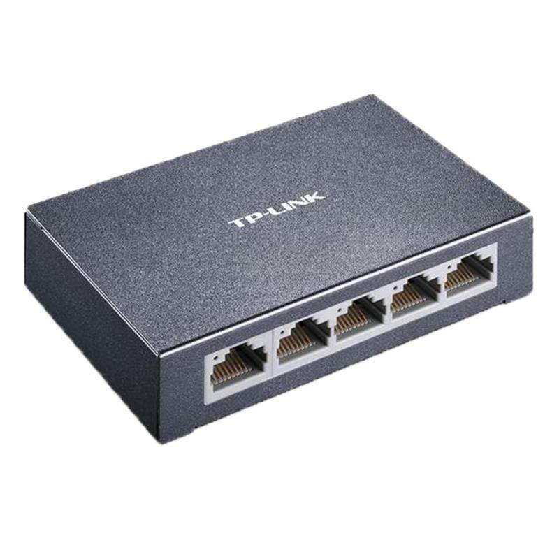 TP-LINK普联TL-SF1005D 5口百兆交换机钢壳1进4出即插即用高速网络网口扩展器家用弱电箱路由分线小型傻瓜式
