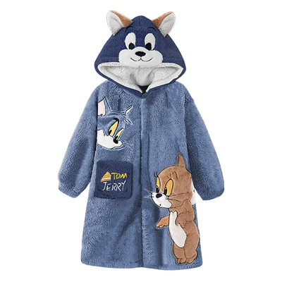 秋冬季男童睡衣保暖家居服套汤姆