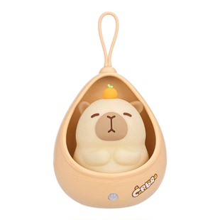 卡皮巴拉智能人体感应灯充电款家用卧室喂奶床头灯卡通氛围小夜灯