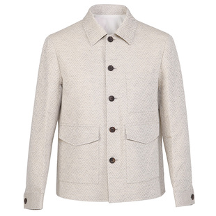 【棉麻柔软】callisto卡利斯特男装春秋男士时尚休闲外套舒适夹克