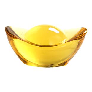 黄水晶元宝摆件大小号金元宝迷你聚宝盆碎石装饰乔迁礼品客厅店铺