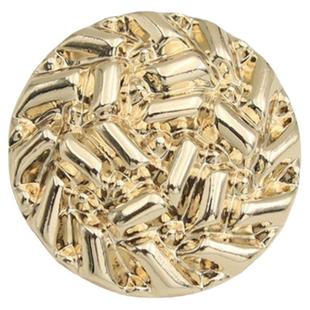 晓梦STUDIO金色女西装大衣纽扣小香简约风粗呢子针织毛衣外套钮扣