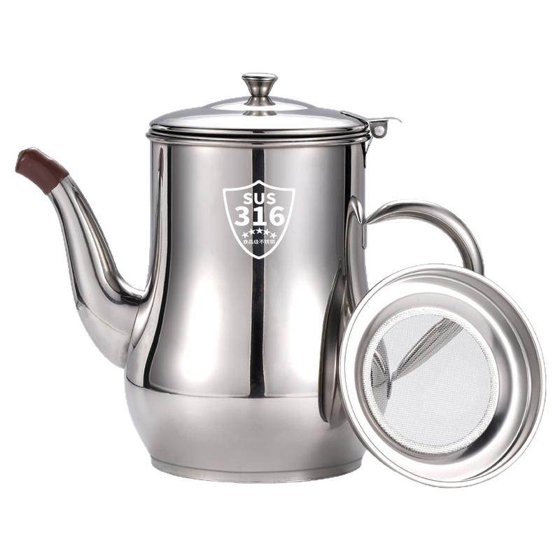 316食品级不锈钢油壶家用厨房专用油瓶滤油壶加厚304带滤网油罐壶