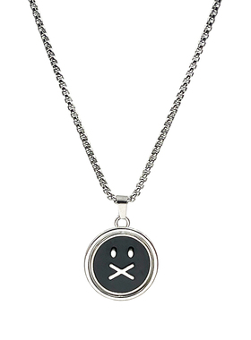 旋转笑脸项链男女ins嘻哈卫衣链