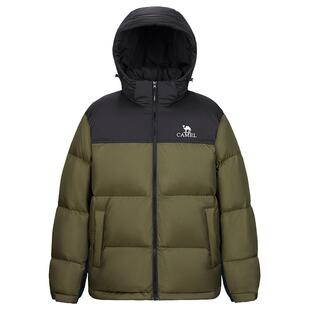 熊猫2026年新款短款羽绒服女款拼色高立领面包服宽松加厚女装外套