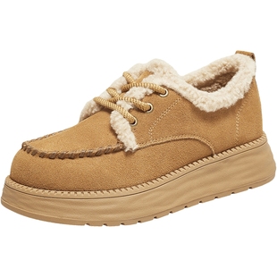 TATA他她棉鞋2025冬季加绒雪地靴女鞋毛毛棉鞋单鞋勃肯鞋CYY05DM5