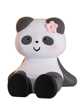 可爱熊猫手机支架桌面摆件礼物