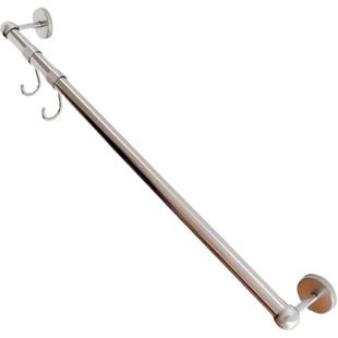 沛晴 定制304毛巾挂不锈钢毛巾杆免打孔卫生间单杆浴巾架厕所挂杆