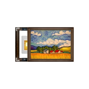 梵高电箱装饰画轻奢高级感丰收油画世界名画餐厅遮挡配电箱挂画