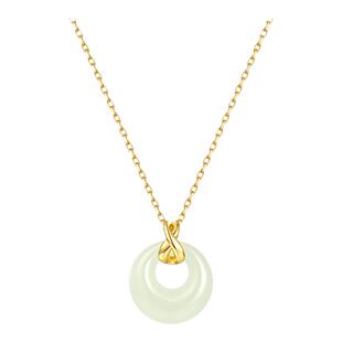 Fanci范琦×宫主长久平安扣项链女圆满和田玉生日礼物送妈妈