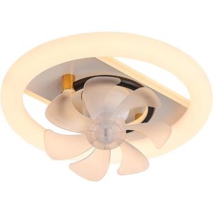 欧普中古奶油风风扇灯2025年新款餐厅卧室直流变频静护眼风扇灯FS