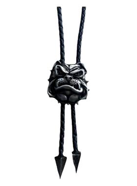 皮绳波洛领带方佑金属一拉得男