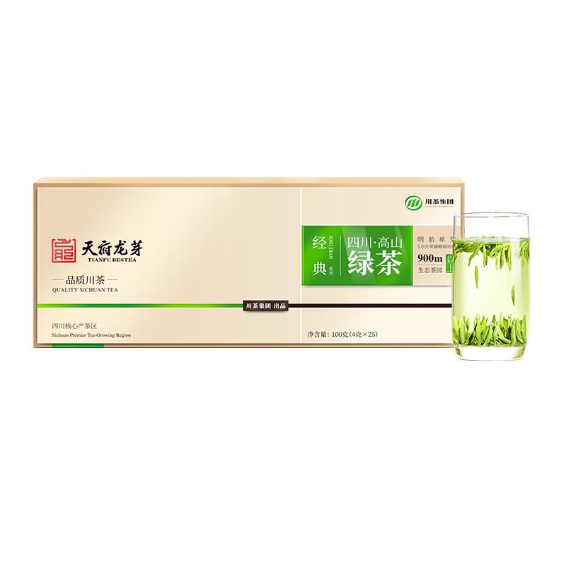 天府龙芽经典绿茶礼盒装100g