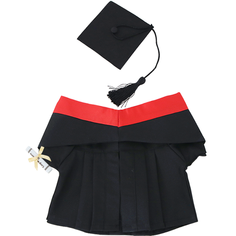 港迪毕业公仔毕业袍泰迪熊娃娃玩偶学士服博士硕士服熊毕业熊娃衣