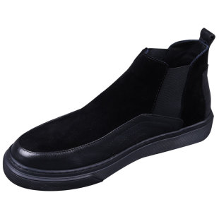 二棉鞋男冬季保暖加绒鞋子高帮男鞋真皮男士休闲翻毛皮鞋潮流男款