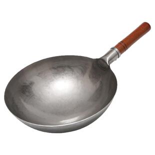 冀北锤炒锅手工锻打熟铁锅无涂层不粘锅无油烟家用炒菜锅老式铁锅