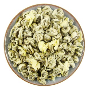 茉莉花茶叶2025新茶特级浓香型飘雪白毫玉螺王广西横县散罐装250g