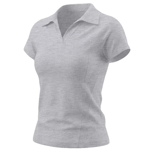 岚纹羽毛球网球运动短袖瑜伽服女速干正肩健身上衣Polo杉t恤夏季