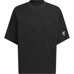 Adidas/阿迪达斯正品2025夏季款男士运动宽松针织透气短袖KH1473