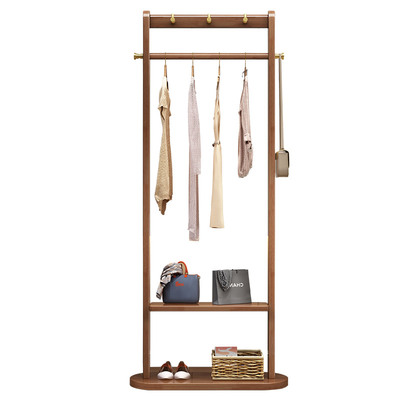 新款新中式衣帽架全实木落地简约