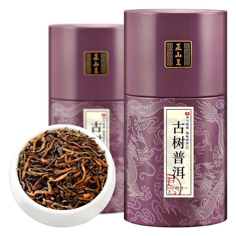 正山王古树普洱宫廷熟茶云南普洱茶老茶老熟茶老料散茶500克罐装